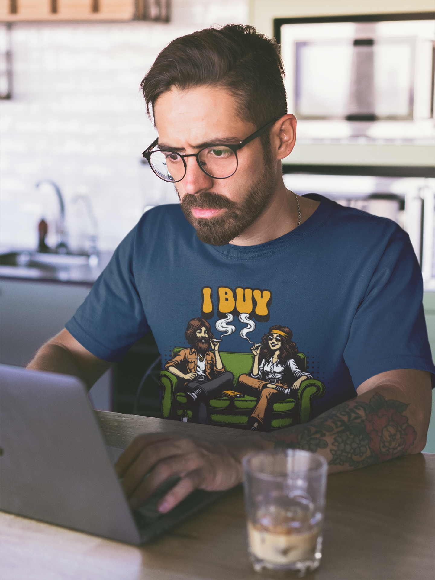 I ROLL THAT STUFF & I BUY Oversized T-Shirt Combo