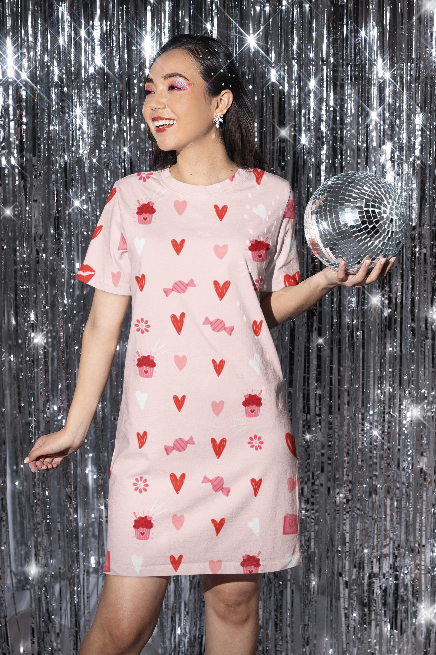 Love alloverprint Tshirt Dress