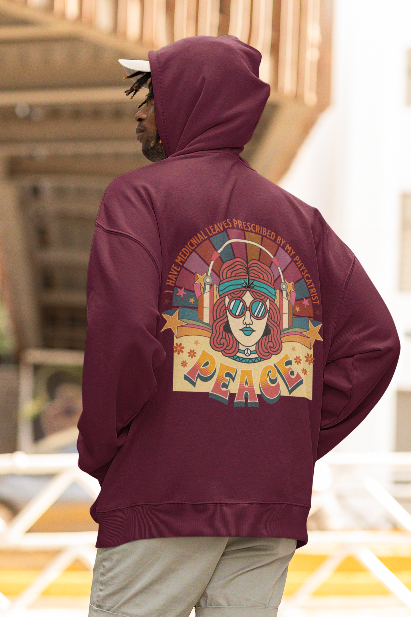 Peace is important oversized hooded sweatshirts