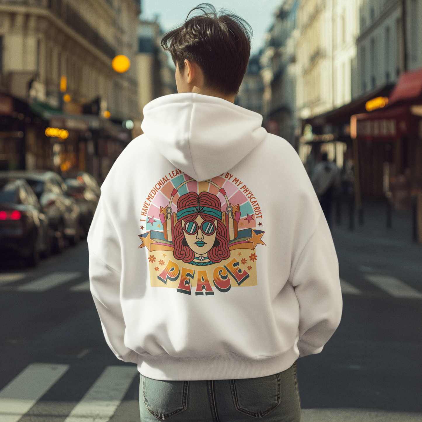 Peace is important oversized hooded sweatshirts