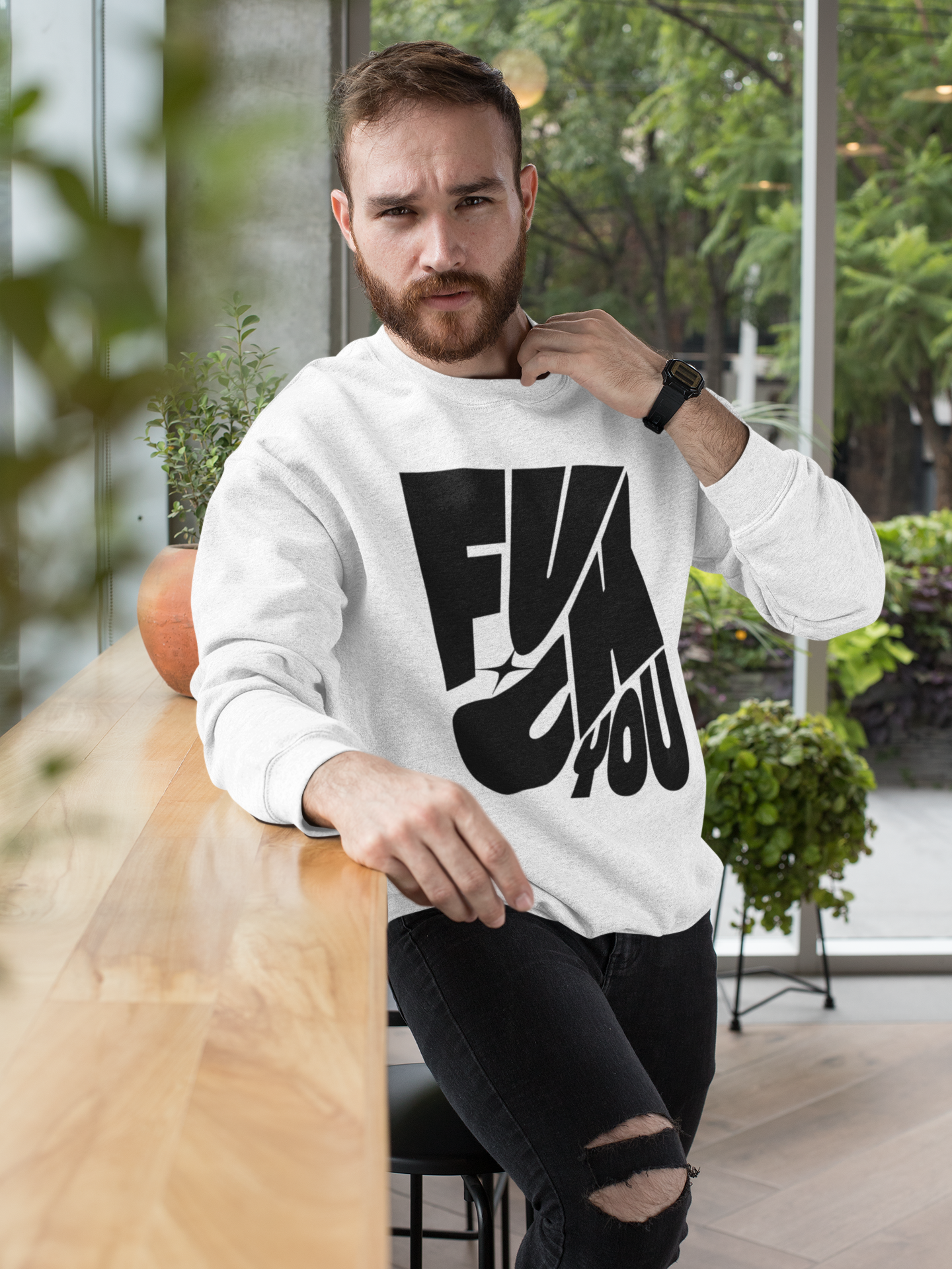 Fuck you oversized sweatshirt