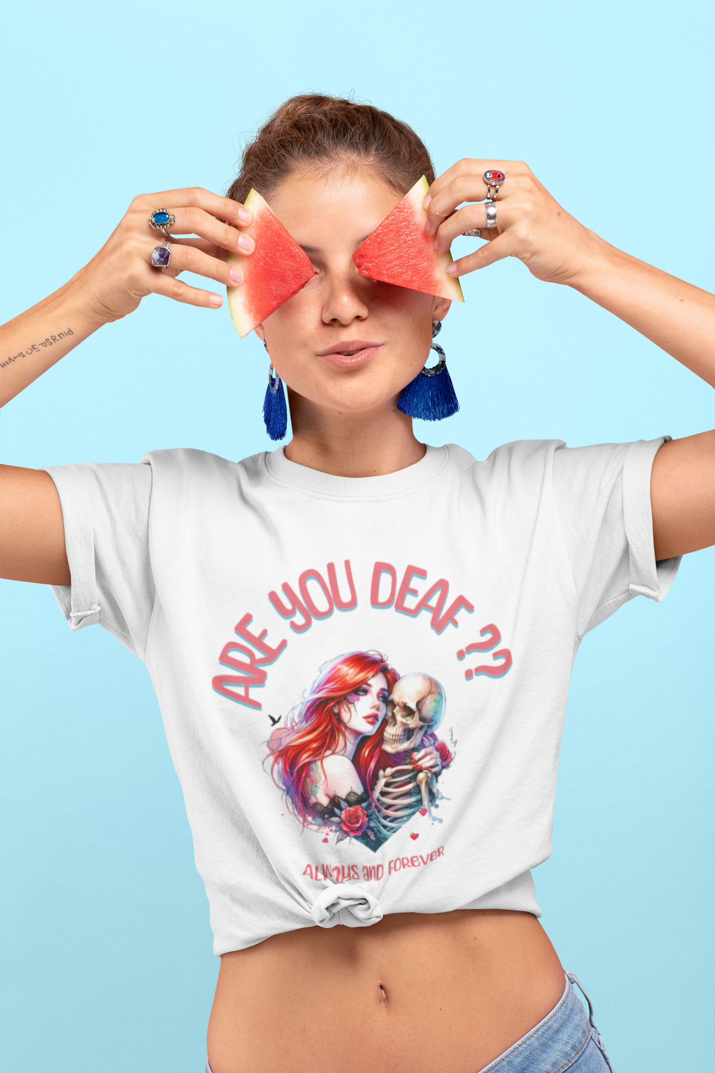 ARE YOU DEAF & NO I AM MARRIED Oversized T-Shirt Combo