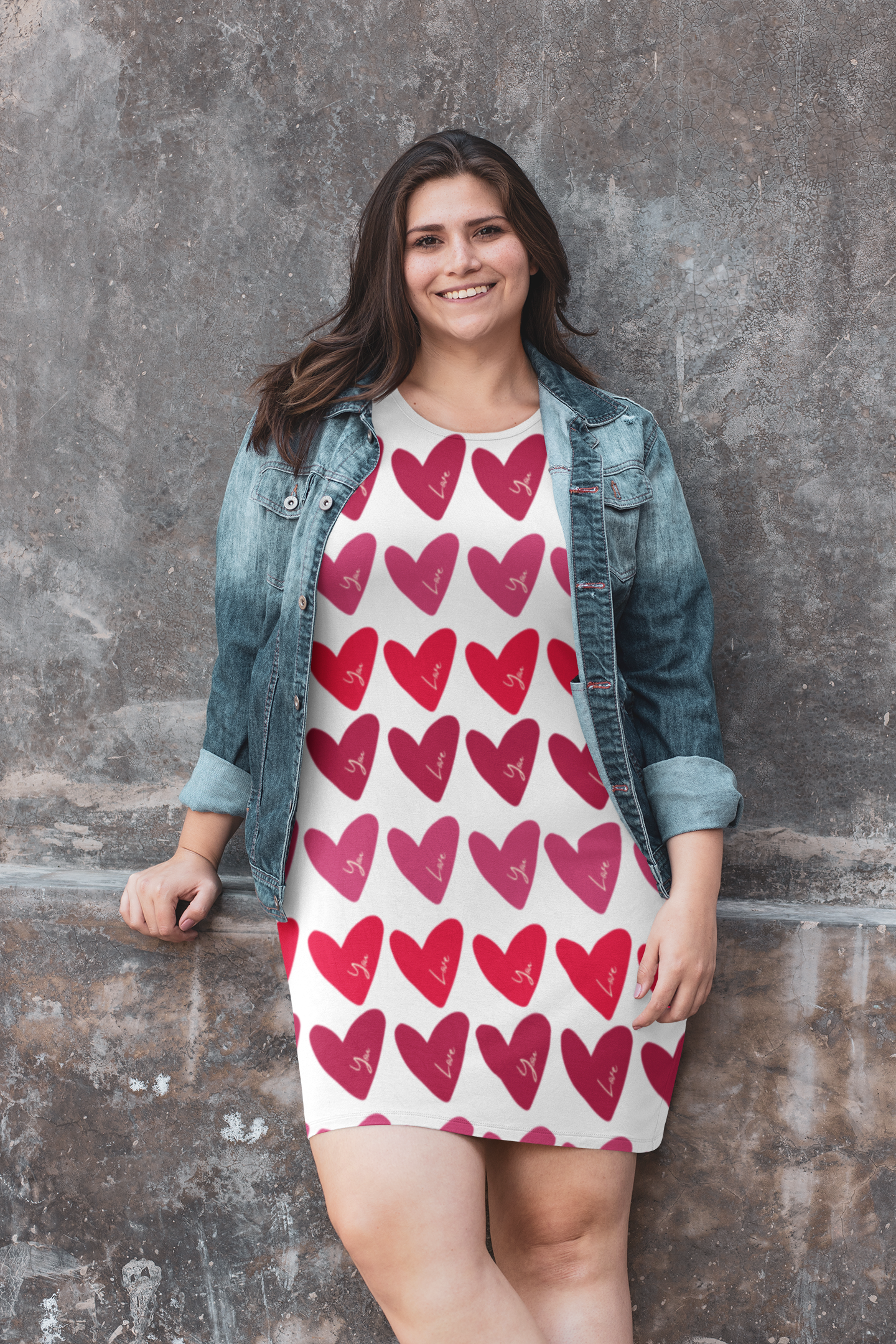 Heart Overall T-shirt Dress