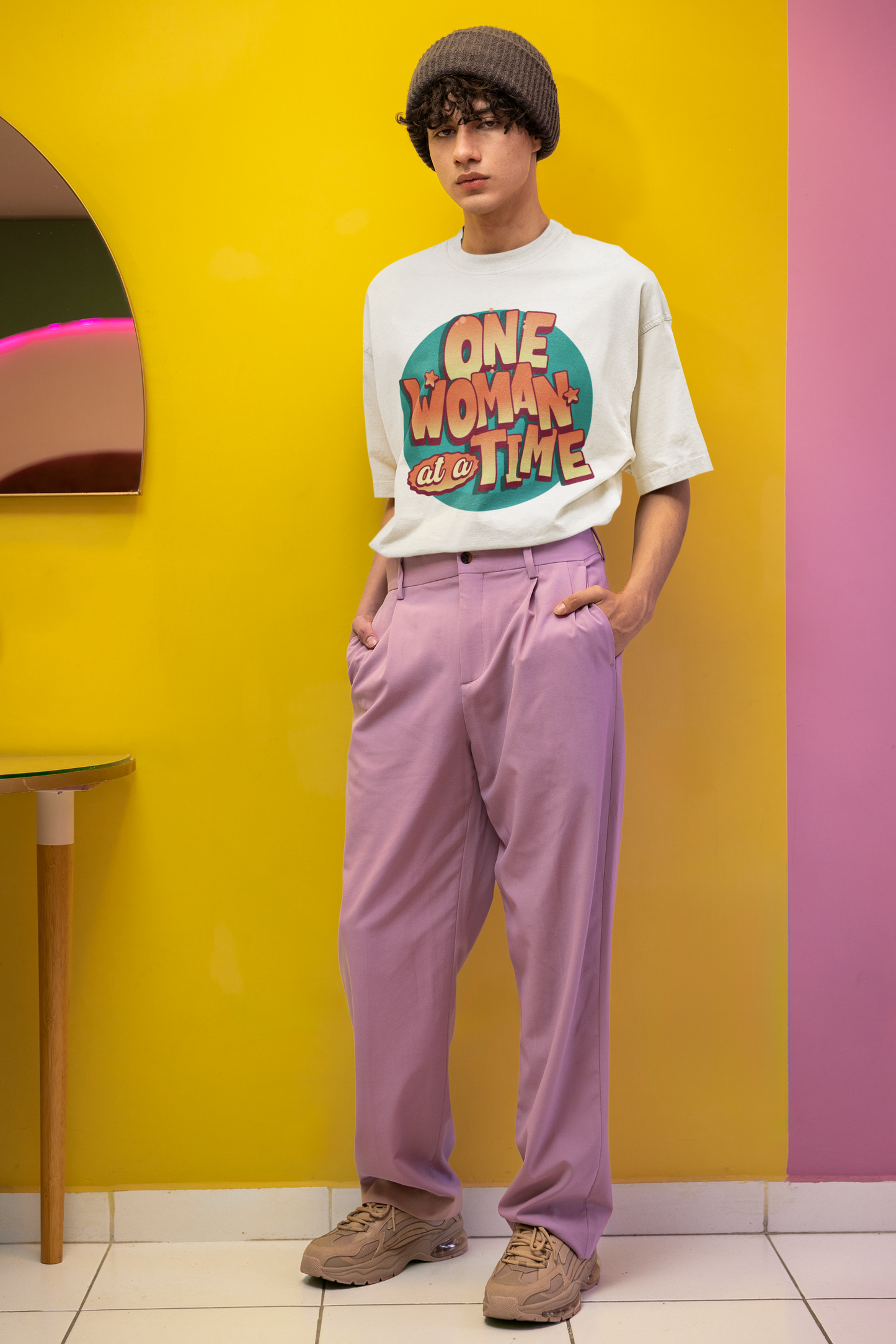ME EVERY TIME & ONE WOMAN AT A TIME Oversized T-shirt combo