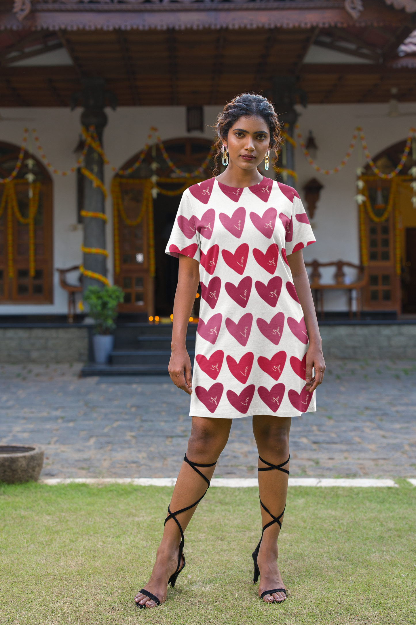 Heart Overall T-shirt Dress