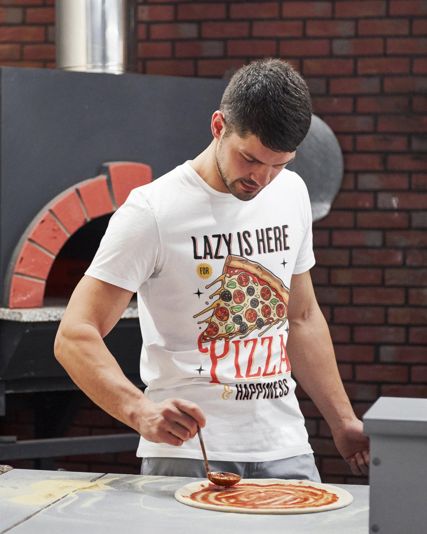LAZY AND HANGRY Oversized Couple Valentine T-shirt combo